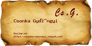 Csonka Gyöngyi névjegykártya