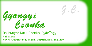 gyongyi csonka business card